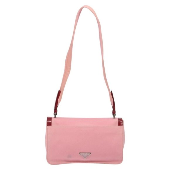 PRADA Shoulder Bag Canvas Pink Silver Auth 127866 - Picture 2 of 16